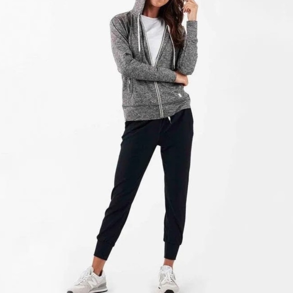 Vuori Women's Heather Gray Full-Zip Halo preforms Hoodie with Drawstrings sz XS - Picture 4 of 10